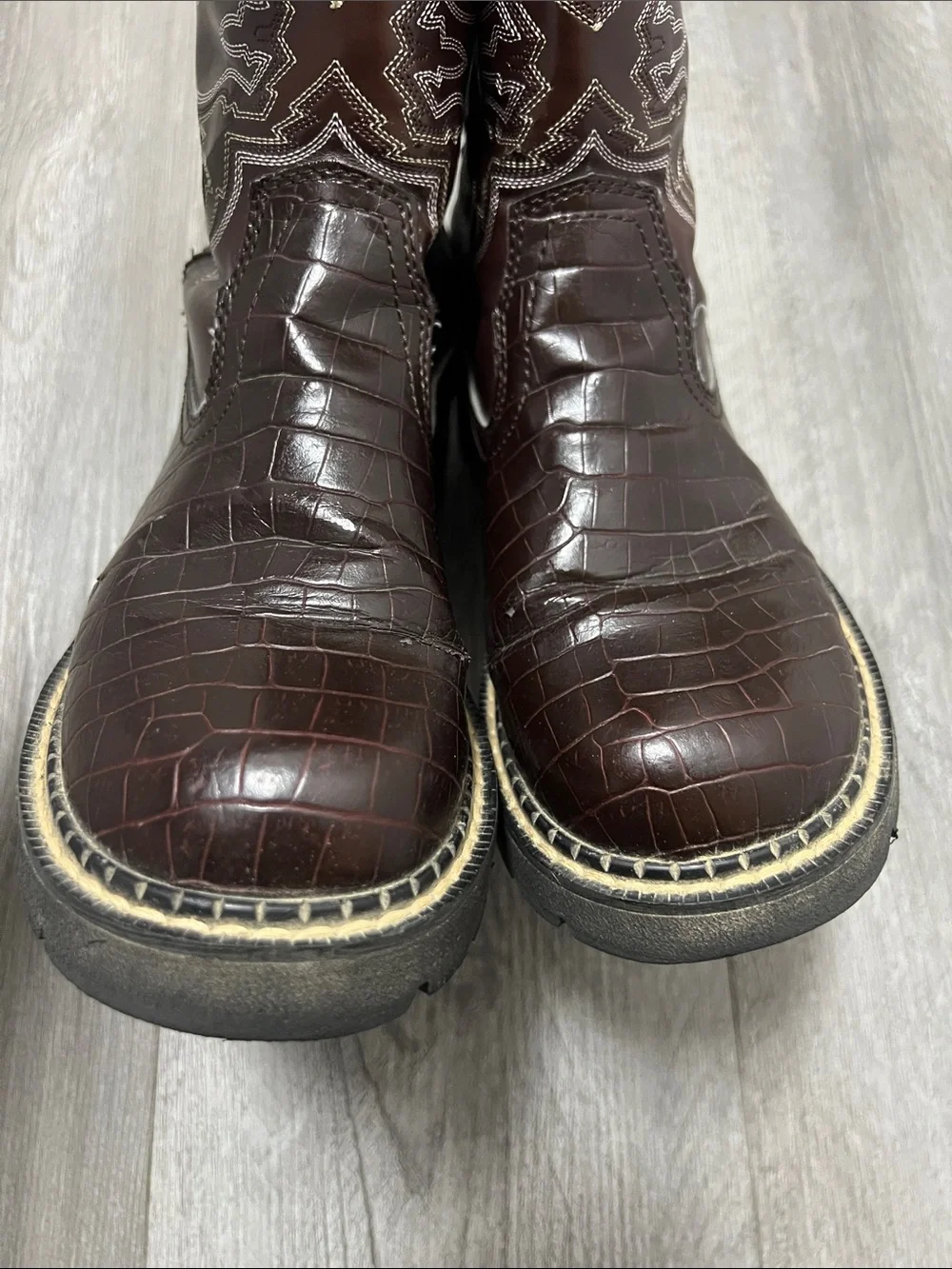 Roper kids boots / dark brown / size 6